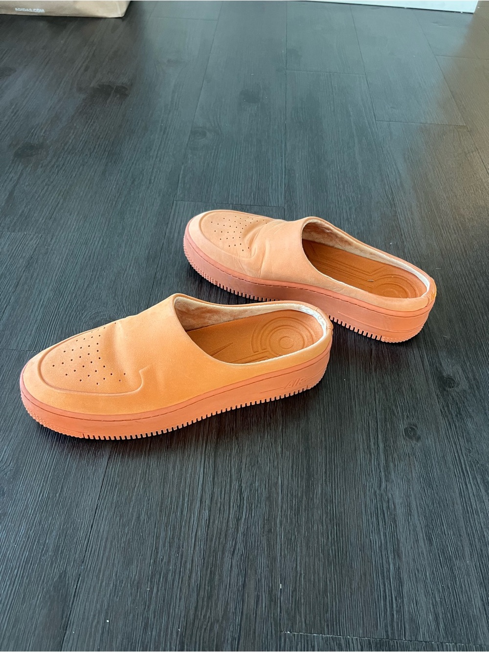 Nike Women's Slip-On Platform Clog in Peach